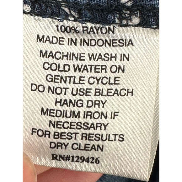 Escapada blue white tropical print romper size medium - Picture 5 of 12